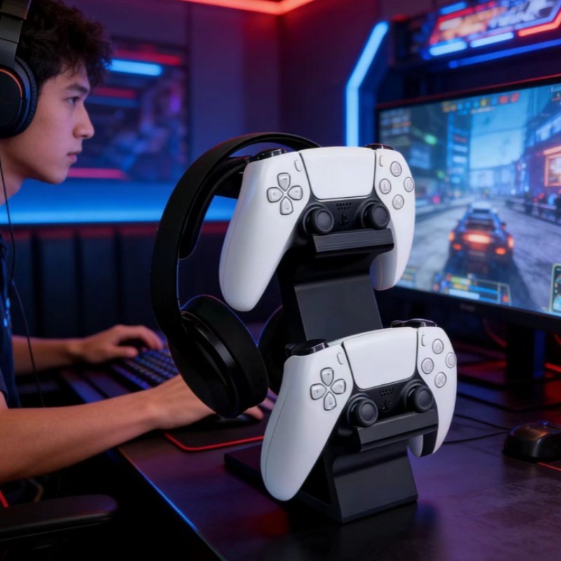 3D Printed Game Controller Hea - Headphone Stand Desk 评论和价格